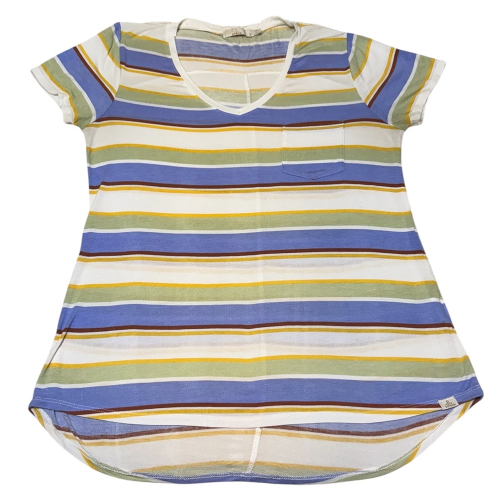 PrAna striped pocket tee, sz small
